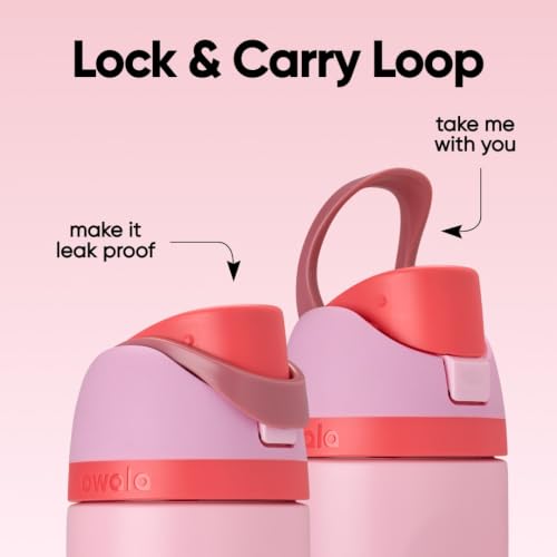 FreeSip Stainless Steel Water Bottle 24 oz Angel Food Cake