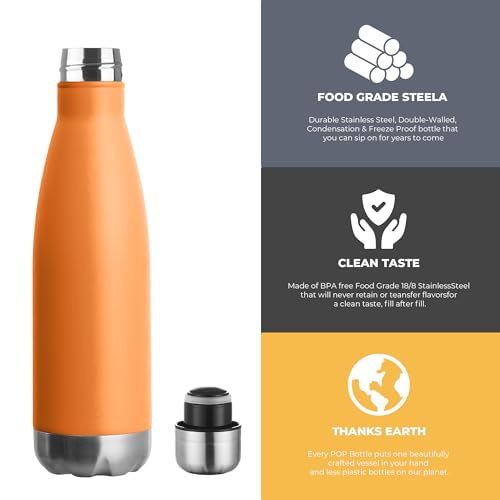 17oz Sport Water Bottle Vacuum Insulated Stainless Steel Leak