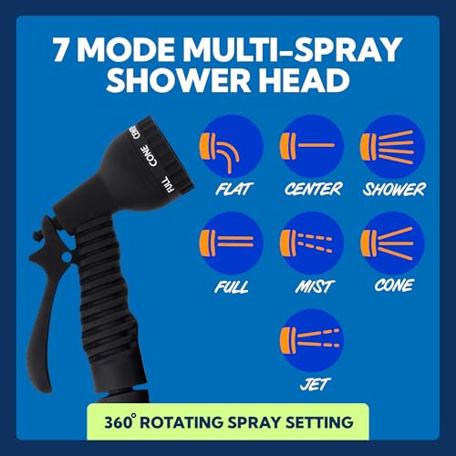 Portable Shower with 7 Mode Shower Head