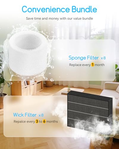 6000S Humidifier Filter Replacement for LEVOIT (16 Count)