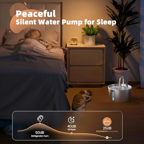 74oz Cat Water Fountain Stainless Steel for Drinking