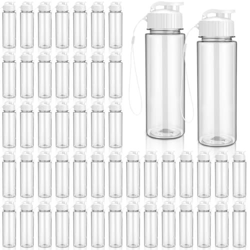 50 Pieces Reusable Plastic Water Bottles Bulk (50 Count)