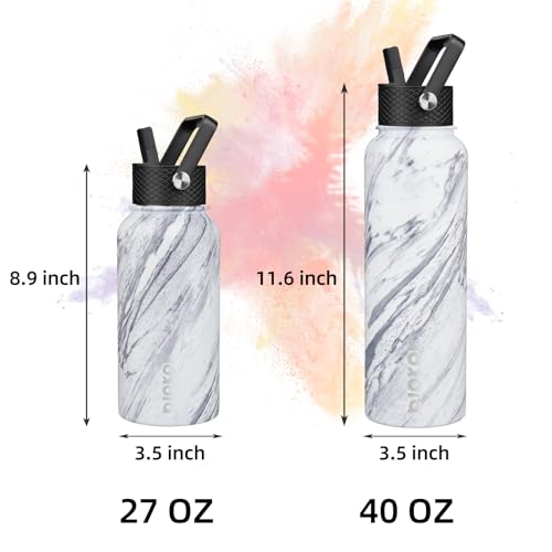 27oz Insulated Water Bottle with Straw Lid