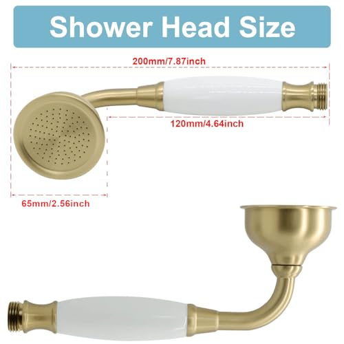 Vintage Handheld Shower Head with 59" Flexible Hose