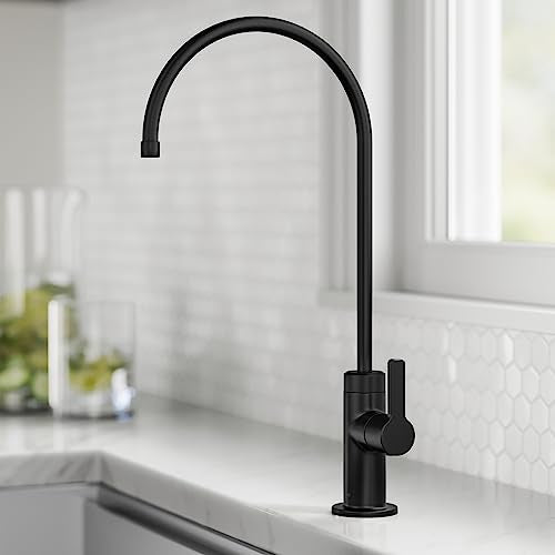 Oletto Single Handle Drinking Water Filter Faucet for Reverse Osmosis or Water Filtration System in Matte Black