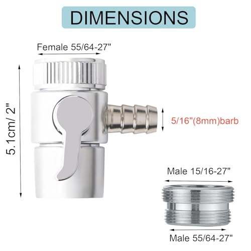 2 Pack Faucet Diverter Valve (2 Count)