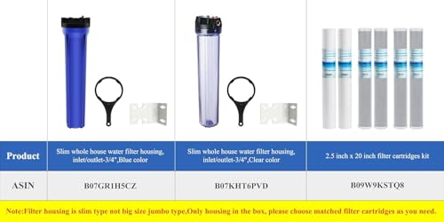20 Inch Whole House Water Filter Housing