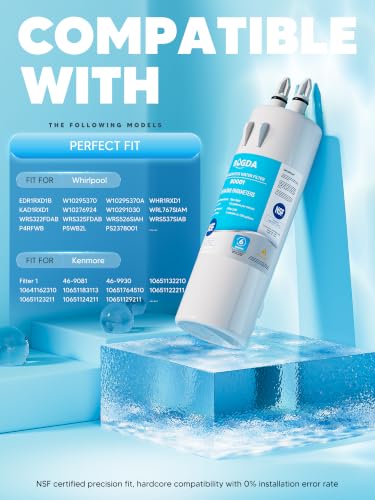 W10295370A Water Filter Replacement Fit for EDR1RXD1 (4 Count)