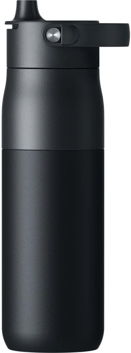LARQ Bottle Swig Top 34oz - Insulated Stainless Steel Water Bottle With Built-In Silicone Handle | BPA Free | Reusable Water Bottle for Sports, Gym, and Travel, Obsidian Black