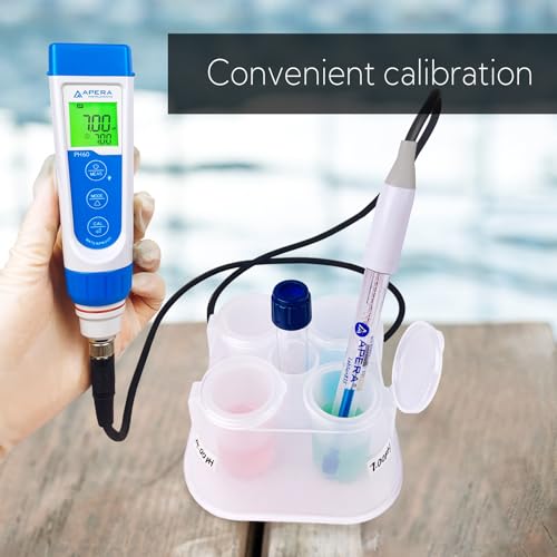 PH60 HF Handheld pH Meter Tester Kit with LabSen 835 ATC pH Electrode for Lab