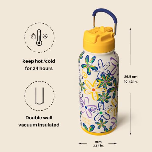 32oz Insulated Water Bottle with Pill Box
