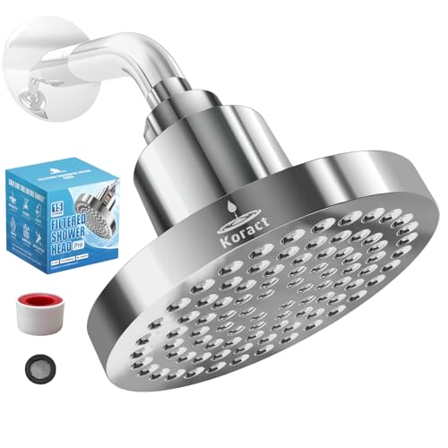 Filtered Shower Head High Pressure Output with for Hard Water
