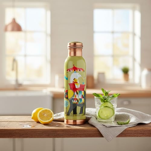 Pure Printed Copper Water Bottle
