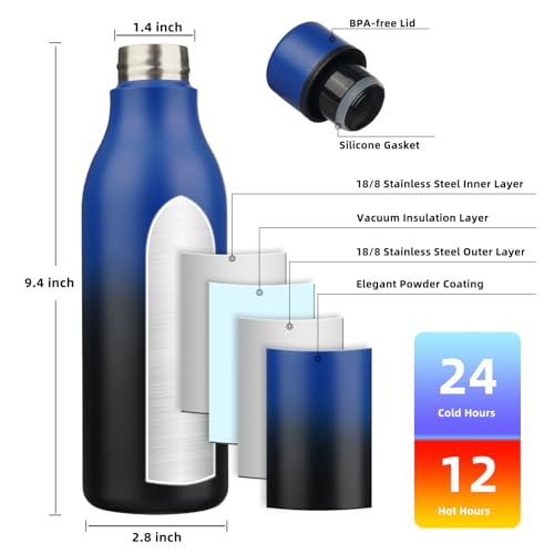 18oz Insulated Water Bottle