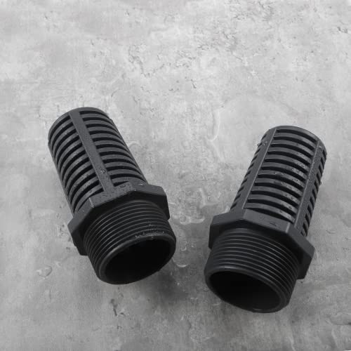 1-1/2 Inch Threaded Suction/Overflow Strainer, Screen Strainer 1-1/2 Inch (2 Pack) (2 Count)