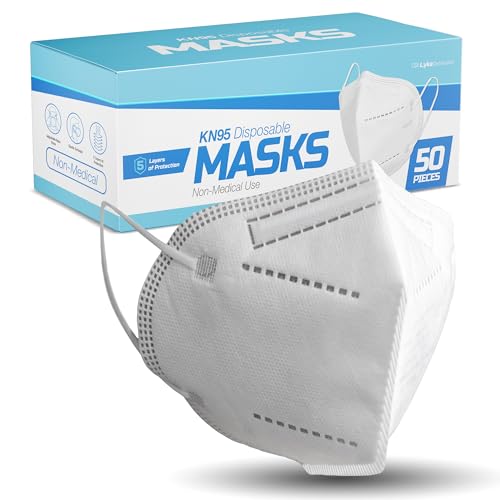 50 Pack White KN95 Face Masks for Adults and Kids (50 Count)