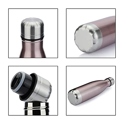 17oz Sport Water Bottle 12 Pack Vacuum Insulated Stainless Steel Leak (12 Count)