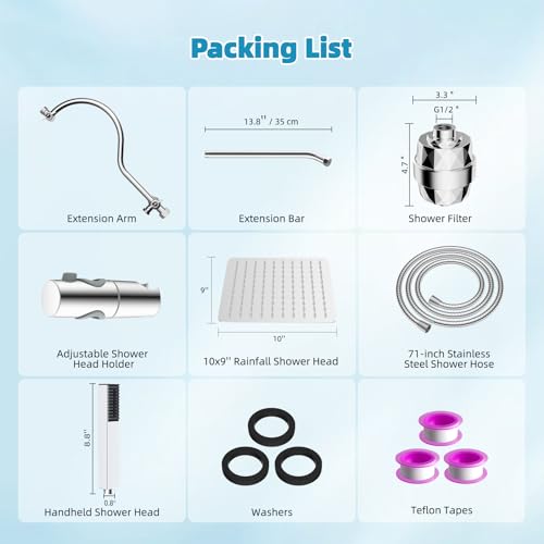 10'' Filtered Shower Head with 4