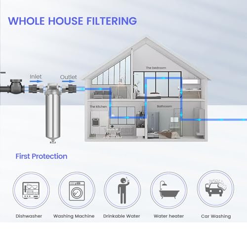 NSF ANSI 42 Stainless Steel Whole House Water Filter Housing