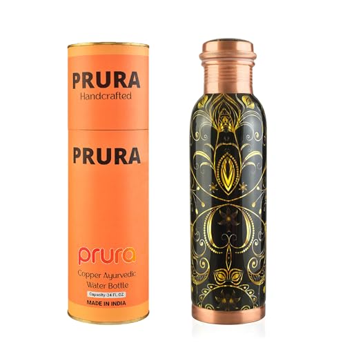 100% Handcrafted Bubble Engrave Pure Copper Water Bottle or Drinking Water