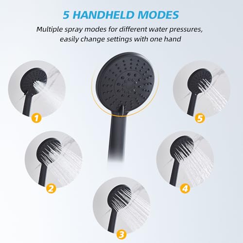 Shower Head Combo Matte Black and Rose Gold