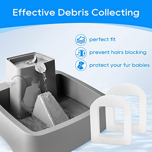 Cat Water Fountain Filter Compatible with Petsafe Water Fountain (8 Count)