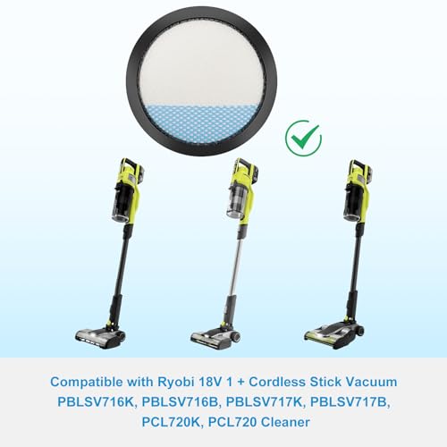 Vacuum Filter for Ryobi PCL720 PBLSV716 (6 Count)