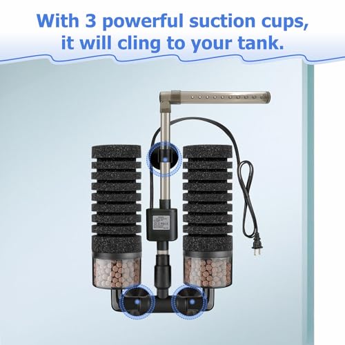 Upgrade Aquarium Electric Power Sponge Filter with Submersible Pump