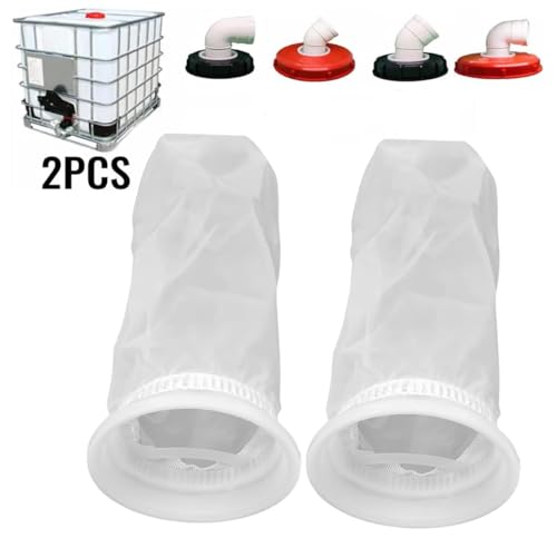 2Pcs IBC Nylon Filter Washable Venting Ton Barrel Cover Tote Tank Lid Garden Water Irragtation Filters Mesh IBC Ton Barrel Accessories (2 Count)