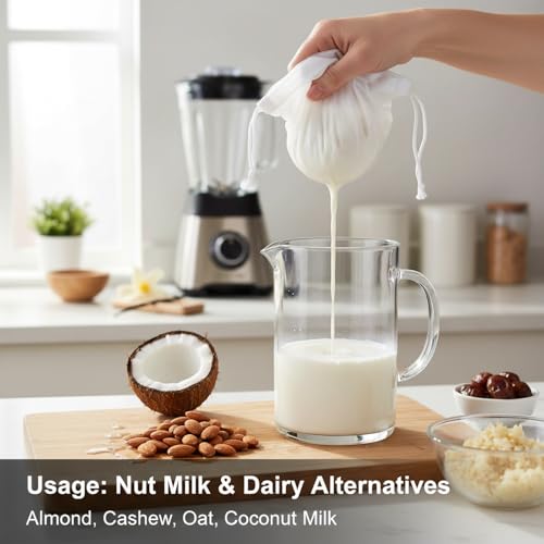 Nut Milk Bag Food Straining Bag (4 Count)