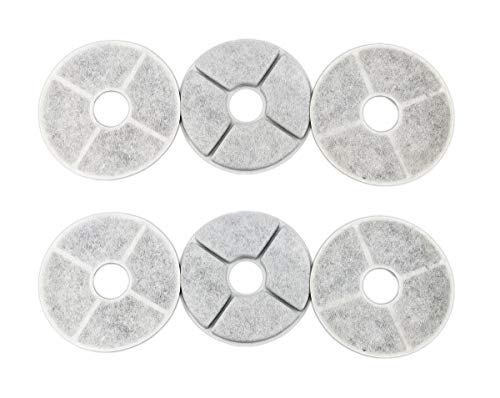 Premium Hybrid Pet Water Filter Compatible for Catit Flower Fountain Stainless Steel & Zeus Dog Fountain 6 (6 Count)