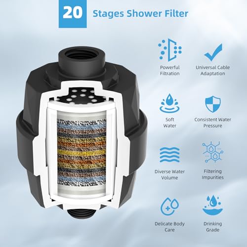 10'' Filtered Rain Shower Head with 16'' Extension Arm