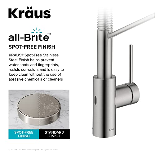 Stainless Steel 21 in Touchless Pull Down Faucet KSF
