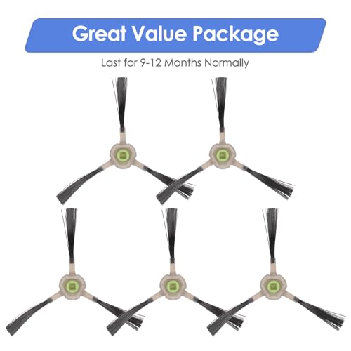 5 Pack) M210 Replacement Side Brushes Compatible With Lefant M210B, M213S, M210S, M210, M213, M210 Pro, M210P, OKP Life K2, K3, K3A, K4, K5, Robotic Vacuum Cleaner, Side Brush Kit, Accessories Kit (5 Count)