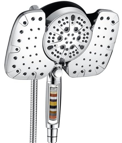 Rain Shower Head with Filtered Handheld Spray Combo Chrome 2.5 GPM