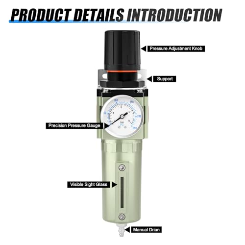 MEANLIN 1 2" NPT Heavy Duty Industrial Grade Air Compressor Moisture Filter