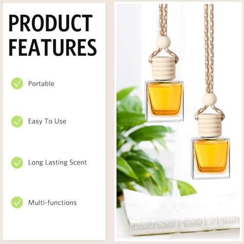 100 Pcs Car Diffuser Bottles Empty Bulk with Wood Cap (100 Count)