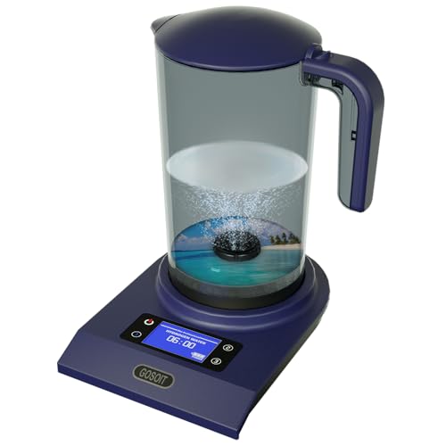 Hydrogen Alkaline Water Pitcher Bottle Machine Hydrogen Water Generator Maker Ionizer Hydrogen Water System with LED Display and Smart Touch Operation for Home and Office 2500ML