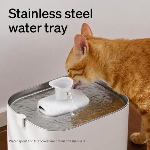 Upgrade Cat Water Fountain Stainless Steel Tray