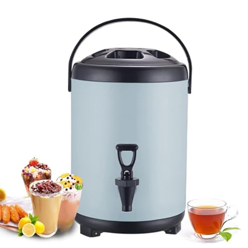 Urn Boiler Hot and Cold Water Dispenser Stainless Steel Tea Hot Water Bottle with Faucet Portable Handle Large Capacity Sealing