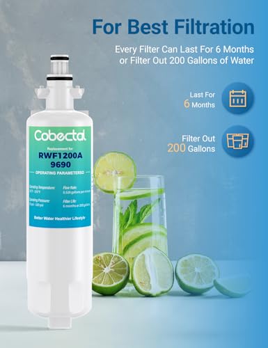 Adq360061 Water Filter Replacement for LG Lt700p Adq36006101 Lfds22520s (4 Count)