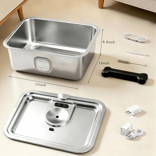 15L Dog Water Fountain Stainless Steel Automatic Dispenser with Filter