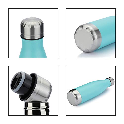 17oz Sport Water Bottle 12 Pack Vacuum Insulated Stainless Steel Leak (12 Count)