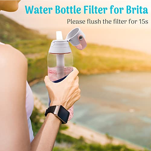 Silicone Mouthpiece & Filter Replacement for Brita Water Bottle (4 Count)