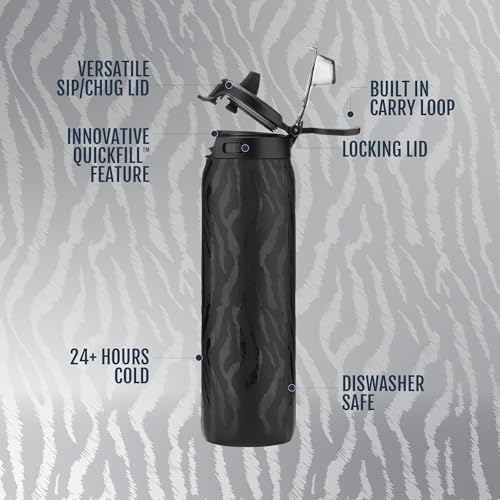 Pop & Fill 22oz Stainless Steel Water Bottle with QuickFill Technology
