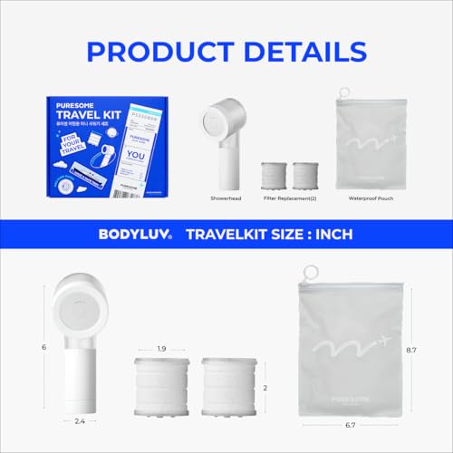 Puresome Travel Mini Shower Head Set with Pure Filter
