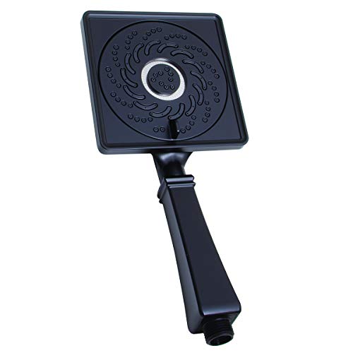 VS-5002-MB-E15 Rainier Exhilaration High Pressure Hand Held Shower Head, 1.5 GPM, Matte Black