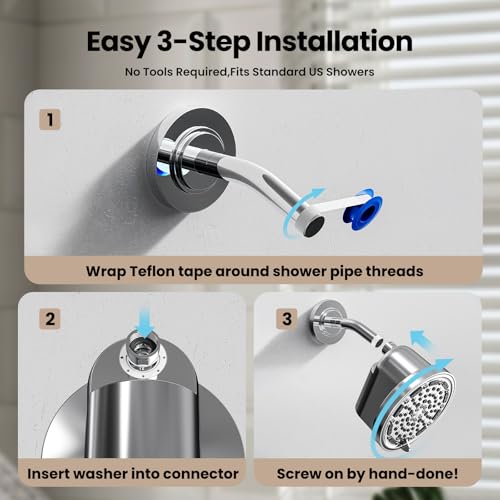 6 inch Rain Shower Head with Filter