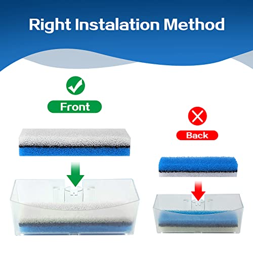 10Pcs Pet Fountain Filters Replacement for WF020 Cat Water Fountain