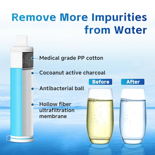0.1 Micron Water Filter Straw for Camping